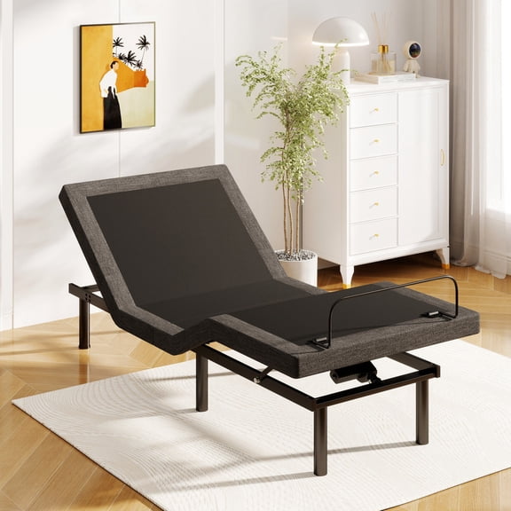 Twin XL Adjustable Bed Frame with Wireless Remote, Electric Bed Base with Head & Foot Lift, Zero Gravity, Anti-Snore, 3 Height Options