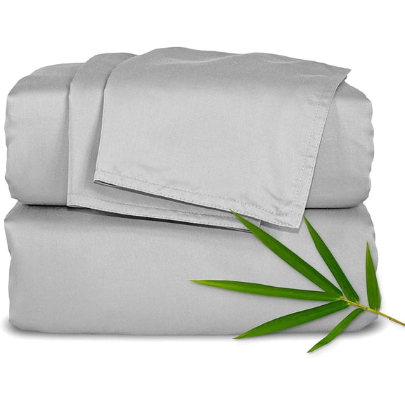 Twin XL Bamboo Viscose Sheet Set Silver Pearl