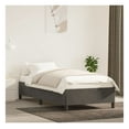 thumbnail image 1 of Twin XL Bed Frame Dark Gray - 39.4x79.9in Platform Bed - Polyester Upholstery - Sturdy Wood Slat Support - Bedroom Furniture, 1 of 9