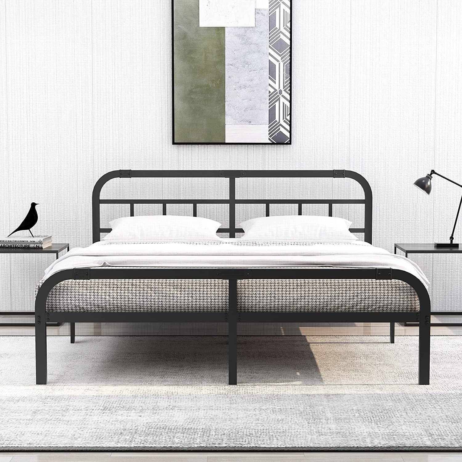 Twin XL Bed Frame with Headboard and Footboard 2000lbs Heavy Duty