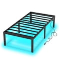 thumbnail image 1 of Twin XL Bed Frames 14 Inch Twin Platform Bed Frame with Large Storage Space,Black Bed Frame Twin XL Size Heavy Duty Metal Mattress Foundation,Corner Bed for Boys Girls, 1 of 7