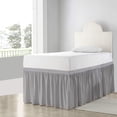 thumbnail image 1 of BeKind Online College Dorm Bed Skirt 1000-TC, 100% Egyptian Cotton 32 inch Drop - Light Grey Solid, 1 of 7