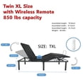 thumbnail image 1 of Twin XL Ergonomic Bed Base w Wireless Remote Control,Head&Foot Adjust,2 Motors, 1 of 10