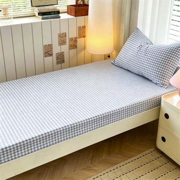 Twin XL Fitted Sheet With Deep Pocket Polyester Bed Cover for Dorm Mattress Box Spring Slipcover Couch Use