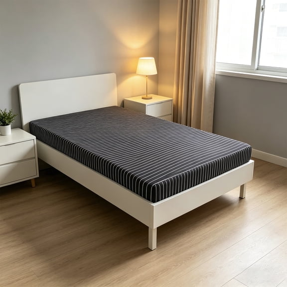 Twin XL Fitted Sheet With Deep Pocket Polyester Bed Cover for Dorm Mattress Box Spring Slipcover Couch Use