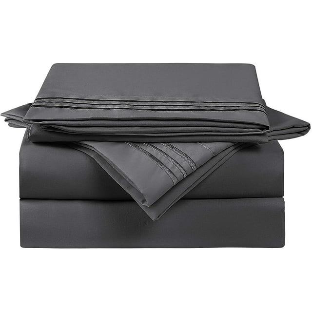 Twin XL Fitted Sheets 2 Pack For Dorm Beds Adjustable Deep Pocket 1800 Threads