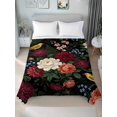 thumbnail image 1 of Twin XL Flat Sheet Only Pastoral Colorful Flower Leaf Soft Microfiber Cooling Bedding Sheets Country Blossom Floral Bird Flat Bed Sheet for Hotel,Home Decor, 1 of 9