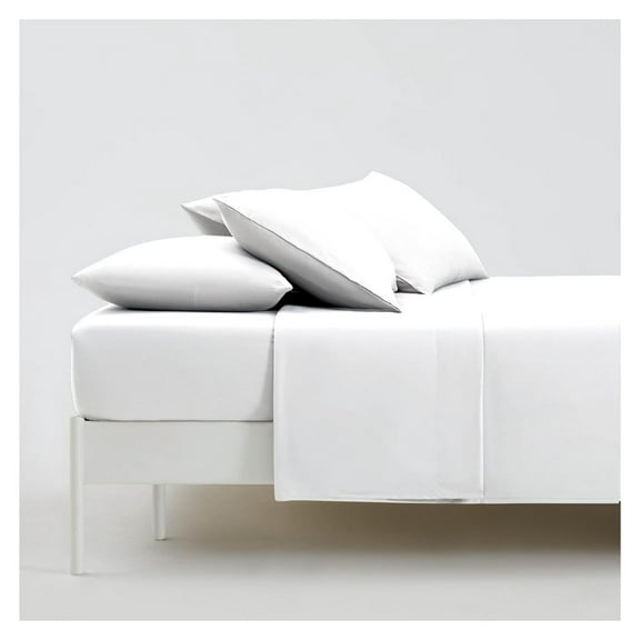 Twin XL Flat Sheets Only, 2-Pack Matching Easy Care White Bed Sheets, 66" x 102" Oversized Twin XL Top Sheet Covers Deep Pockets, Twin XL Flat Sheet Set of 2, Bright White