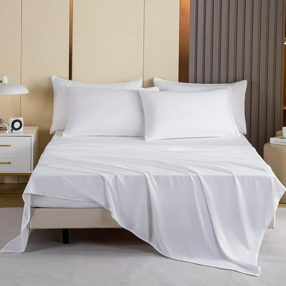 Twin XL Flat Sheets only,6 Pack Bulk Top Sheets for Massage Table, Home,Dorm Bed Sheet & Curtain, Soft & Breathable Bed Sheets (Twin XL,White)