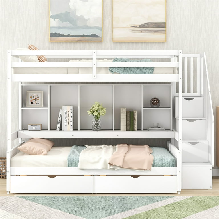 https://i5.walmartimages.com/seo/Twin-XL-Full-Bunk-Bed-Built-in-Storage-Shelves-Drawers-Solid-Wood-Frame-Staircase-Full-Length-Guardrail-Kids-Boys-Girls-No-Box-Spring-Needed-White_c01ca0f8-1c91-4ef5-925b-c04e5e8039bc.18cf43b5d71e478b13ece757a462a2e5.jpeg?odnHeight=768&odnWidth=768&odnBg=FFFFFF