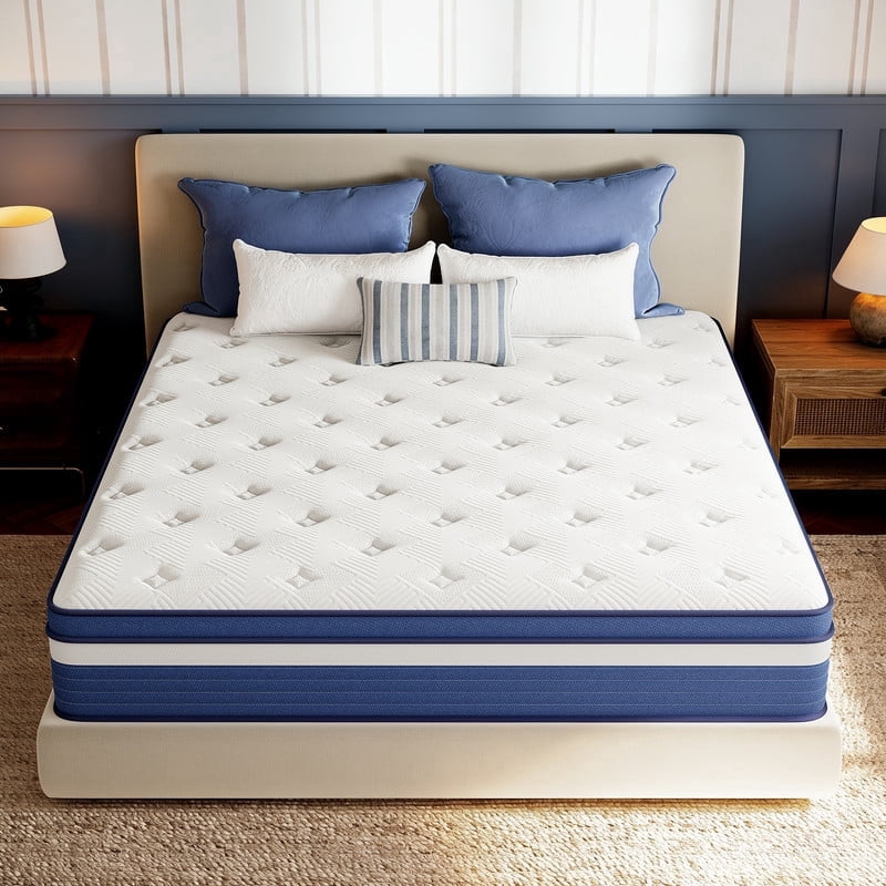 Babo Care Twin-XL Mattress, 8 inch Medium Hybrid Mattress with Individually Pocketed Coils, Memory Foam Mattress, Spinal Support, Pressure Relief, Motion Isolation, Mattress in a Box