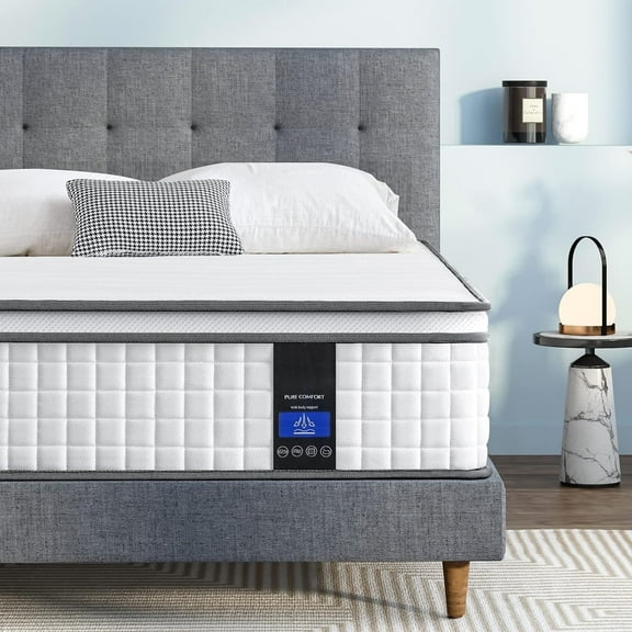 Twin XL Mattress, 10" Memory Foam Hybrid Mattress in a Box, Pocket Spring Mattress with Cooler Sleep and Pressure Relief, 39"*80"