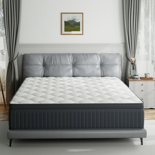 Twin XL Mattress, Babo Care 8 Inch Cooling-Gel Memory Foam and Individually Pocket Innerspring Hybrid Mattress, Twin XL Bed Mattress in a Box, CertiPUR-US Certified, Medium Twin XL Size Mattress