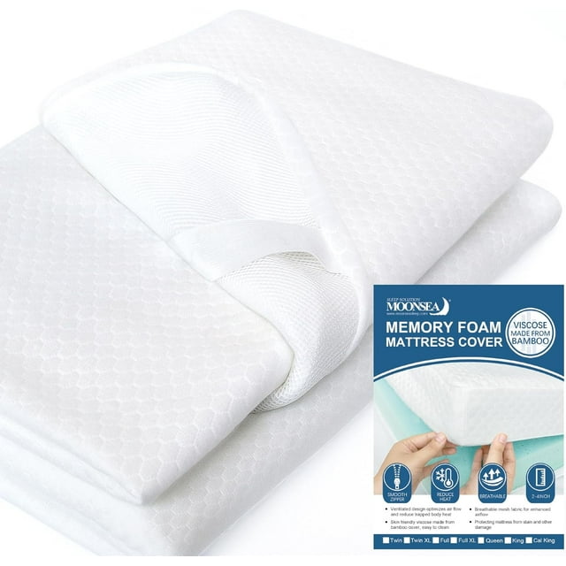 Twin XL Mattress Topper Cover 34 Inch, Removable Viscose by Bamboo