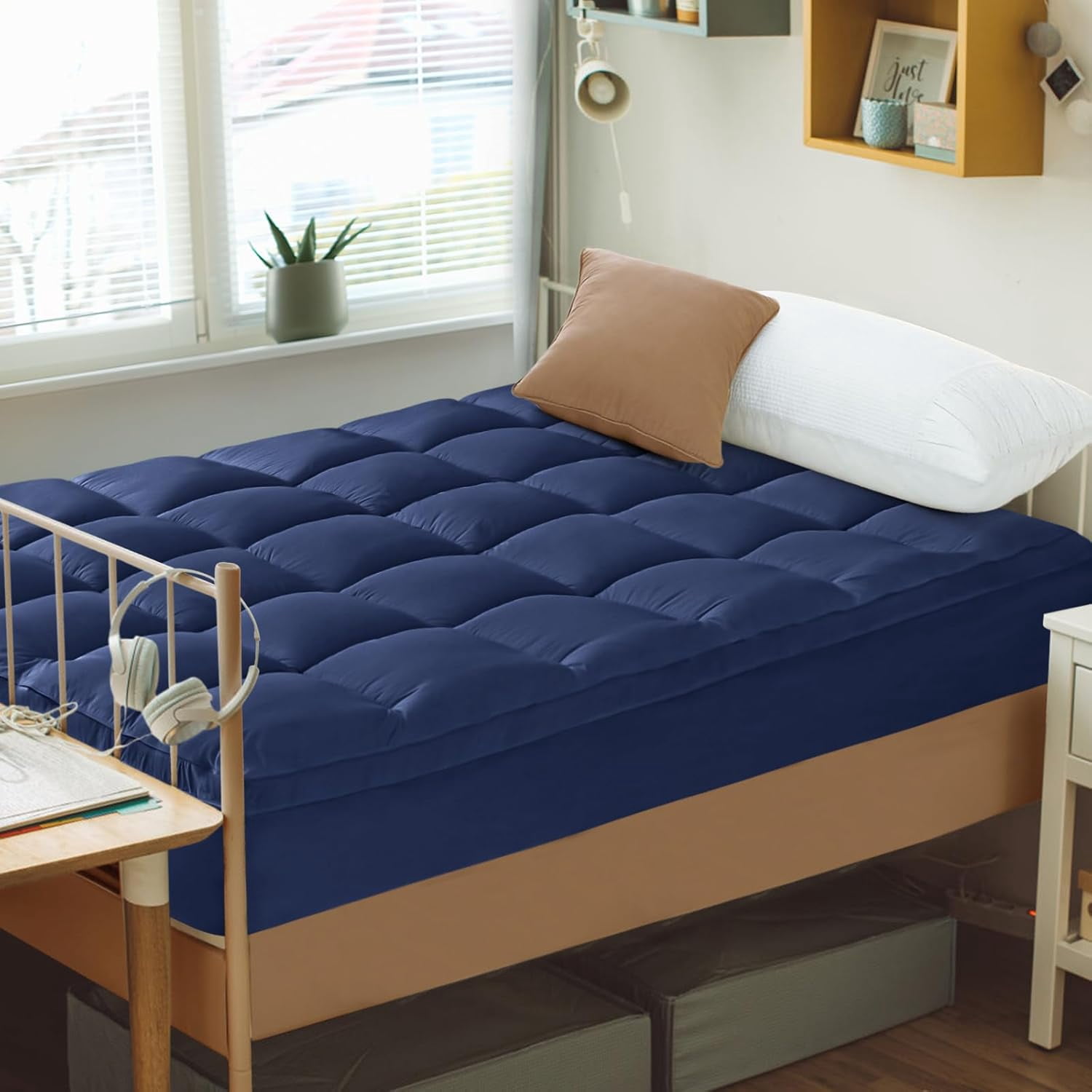 Twin XL Mattress Topper - Soft Cooling Mattress Pad for College Dorm ...