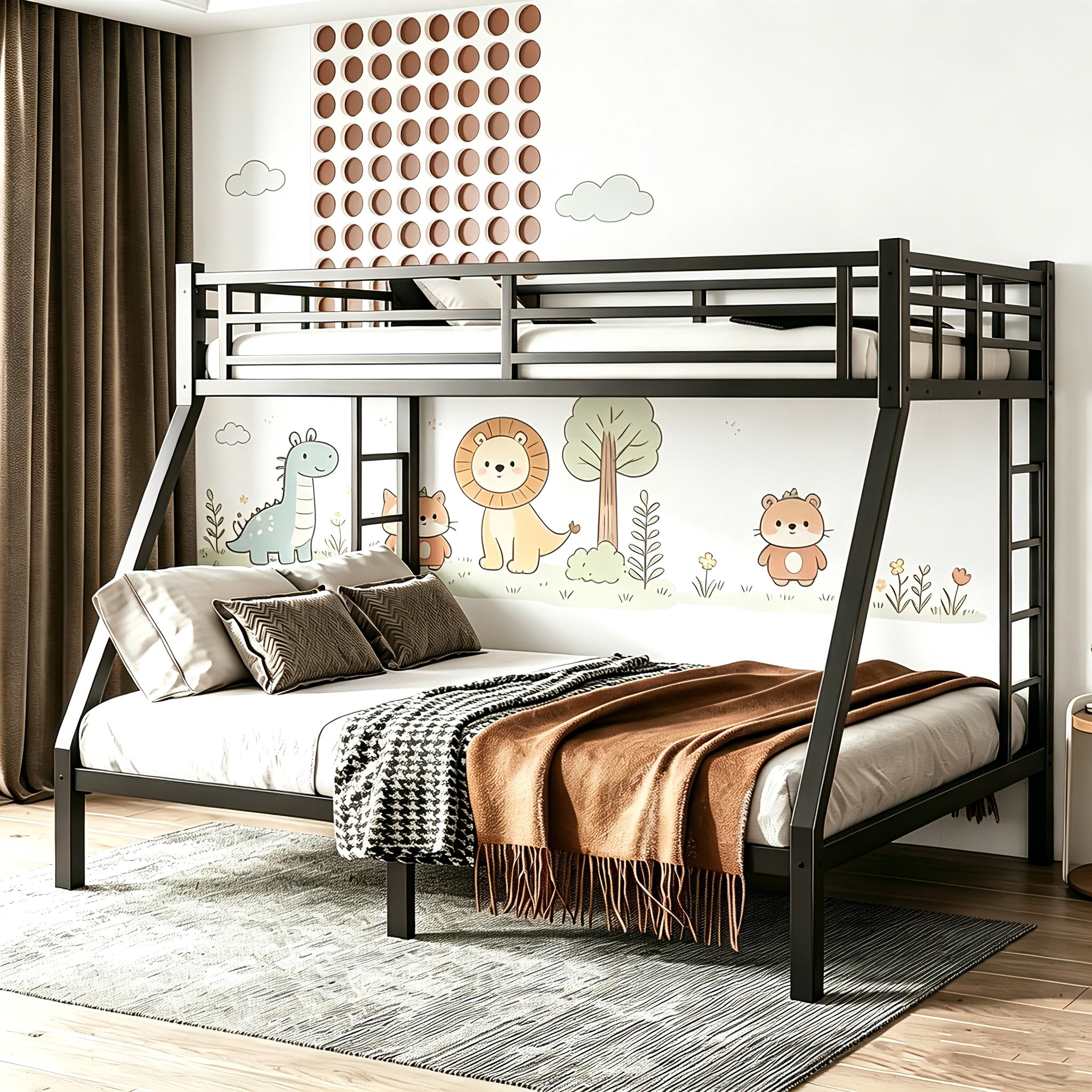 ACME Furniture Tritan Twin over Full Bunk Bed in Red - Walmart.com