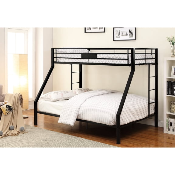 Twin XL/Queen Bunk Bed with Double Ladder for Easy Climbing | User-Friendly Design