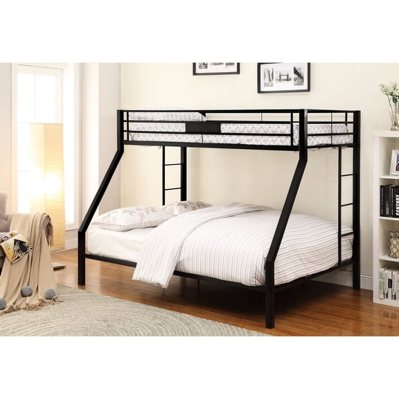Twin XL/Queen Size Bed | Sturdy Metal Frame, Safe Ladder Entry | Bedroom Space Optimization