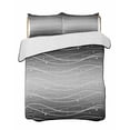 thumbnail image 1 of Twin XL Quilt Bedding Set, Black Gray Ombre Reversible Summer Quilt 3 Pieces, Modern Abstract Striped Polka Dots Lightweight Bedspreads Coverlets with 2 Pillow Shams for All Seasons, 1 of 5