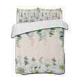 thumbnail image 1 of Twin XL Quilt Bedding Set, Daisy Eucalyptus Leaves Reversible Summer Quilt 3 Pieces, Rustic Weeping Botanical Linen Lightweight Bedspreads Coverlets with 2 Pillow Shams for All Seasons, 1 of 5