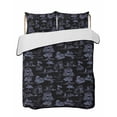 thumbnail image 1 of Twin XL Quilt Bedding Set, Farmhouse Country Reversible Summer Quilt 3 Pieces, Vintage Black French Garden Horse Swan Lightweight Bedspreads Coverlets with 2 Pillow Shams for All Seasons, 1 of 5