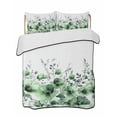 thumbnail image 1 of Twin XL Quilt Bedding Set, Green Blooms Floral Reversible Summer Quilt 3 Pieces, Farmhouse Spring Flowers Botanical Lightweight Bedspreads Coverlets with 2 Pillow Shams for All Seasons, 1 of 5