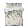 thumbnail image 1 of Twin XL Quilt Bedding Set, Green Eucalyptus Reversible Summer Quilt 3 Pieces, Farmhouse Weeping Leaves on Linen Lightweight Bedspreads Coverlets with 2 Pillow Shams for All Seasons, 1 of 5