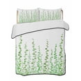 thumbnail image 1 of Twin XL Quilt Bedding Set, Green Polka Dots Reversible Summer Quilt 3 Pieces, Watercolor Abstract Art Lightweight Bedspreads Coverlets with 2 Pillow Shams for All Seasons, 1 of 5