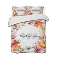 thumbnail image 1 of Twin XL Quilt Bedding Set, Happy Thanksgiving Reversible Summer Quilt 3 Pieces, Maple Leaves Floral Pumpkins Fall Lightweight Bedspreads Coverlets with 2 Pillow Shams for All Seasons, 1 of 5