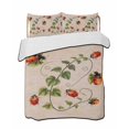 thumbnail image 1 of Twin XL Quilt Bedding Set, Ladybugs Eucalyptus Reversible Summer Quilt 3 Pieces, Spring Botanical Leaves Retro Lightweight Bedspreads Coverlets with 2 Pillow Shams for All Seasons, 1 of 5