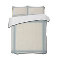 thumbnail image 1 of Twin XL Quilt Bedding Set, Minimalist Stripes Reversible Summer Quilt 3 Pieces, Modern Simple Blue Grid Lines Beige Lightweight Bedspreads Coverlets with 2 Pillow Shams for All Seasons, 1 of 5
