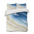 thumbnail image 1 of Twin XL Quilt Bedding Set, Navy Blue Ombre Ocean Reversible Summer Quilt 3 Pieces, Watercolor Coastal Beach Waves Lightweight Bedspreads Coverlets with 2 Pillow Shams for All Seasons, 1 of 5