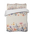 thumbnail image 1 of Twin XL Quilt Bedding Set, Spring Floral Reversible Summer Quilt 3 Pieces, Elegant Flowers Farmhouse Botanical Rustic Lightweight Bedspreads Coverlets with 2 Pillow Shams for All Seasons, 1 of 5