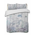 thumbnail image 1 of Twin XL Quilt Bedding Set, Turtle Coastal Reversible Summer Quilt 3 Pieces, Nautical Summer Beach Coral Jellyfish Wooden Lightweight Bedspreads Coverlets with 2 Pillow Shams for All Seasons, 1 of 5