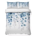 thumbnail image 1 of Twin XL Quilt Set 68''x98'', Blue Eucalyptus Leaves Lightweight Summer Bedspread Coverlet Set with 2 Pillow Shams, Summer Botanical Weeping Breathable All Season Quilt Bedding for Dorm/Guest Room, 1 of 9