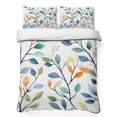 thumbnail image 1 of Twin XL Quilt Set 68''x98'', Colorful Leaf Lightweight Summer Bedspread Coverlet Set with 2 Pillow Shams, Summer Botanical Pastoral Spring Breathable All Season Quilt Bedding for Dorm/Guest Room, 1 of 9