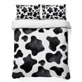 thumbnail image 1 of Twin XL Quilt Set 68''x98'', Cow Printed Lightweight Summer Bedspread Coverlet Set with 2 Pillow Shams, Farmhouse Black White Animals Textured Breathable All Season Quilt Bedding for Dorm/Guest Room, 1 of 9