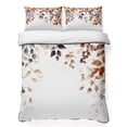 thumbnail image 1 of Twin XL Quilt Set 68''x98'', Eucalyptus Leaves Lightweight Summer Bedspread Coverlet Set with 2 Pillow Shams, Orange Blue Botanical Vintage Breathable All Season Quilt Bedding for Dorm/Guest Room, 1 of 9