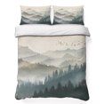 thumbnail image 1 of Twin XL Quilt Set 68''x98'', Mountains Lightweight Summer Bedspread Coverlet Set with 2 Pillow Shams, Farmhouse Forest Nature Trees Landscape Breathable All Season Quilt Bedding for Dorm/Guest Room, 1 of 9
