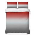 thumbnail image 1 of Twin XL Quilt Set 68''x98'', Red Gray Ombre Lightweight Summer Bedspread Coverlet Set with 2 Pillow Shams, Modern Gradient Abstract Art Breathable All Season Quilt Bedding for Dorm/Guest Room, 1 of 9