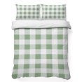 thumbnail image 1 of Twin XL Quilt Set 68''x98'', Sage Green Checkered Lightweight Summer Bedspread Coverlet Set with 2 Pillow Shams, Green White Buffalo Plaid Breathable All Season Quilt Bedding for Dorm/Guest Room, 1 of 9