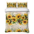 thumbnail image 1 of Twin XL Quilt Set 68''x98'', Sunflower Lightweight Bedspread Coverlet Set with 2 Pillow Shams, Yellow Spring Floral Summer Botanical Rustic Breathable All Season Quilt Bedding for Dorm/Guest Room, 1 of 9