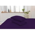thumbnail image 1 of Twin XL Rayon Made From Bamboo Sheet Set - Softer Than Cotton Twin Size - Wrinkle Free - 16" Deep Pockets - 3 Piece - 1 Fitted Sheet, 1 Flat, 1 Pillowcases Twin XL Purple, 1 of 3