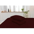 thumbnail image 1 of Twin XL Rayon Made From Bamboo Sheet Set - Softer Than Cotton Twin Size - Wrinkle Free - 16" Deep Pockets - 3 Piece - 1 Fitted Sheet, 1 Flat, 1 Pillowcases Twin XL Burgundy, 1 of 3