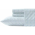 thumbnail image 1 of - Twin XL Sheet Set, Crisp & Cool Cotton Percale Bedding with Deep Pockets, Lightweight for Year Round Comfort, Bed Sheets with Matching Pillowcase (Evie Blue), 1 of 7