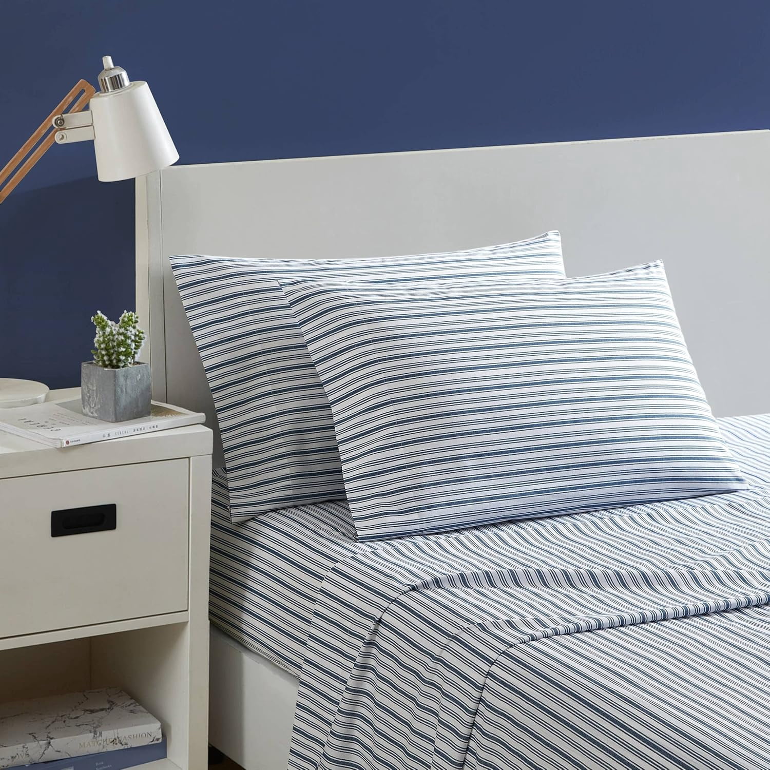 Twin XL Sheets, Cotton Percale Preppy Bedding Set, Casual Home Decor ...