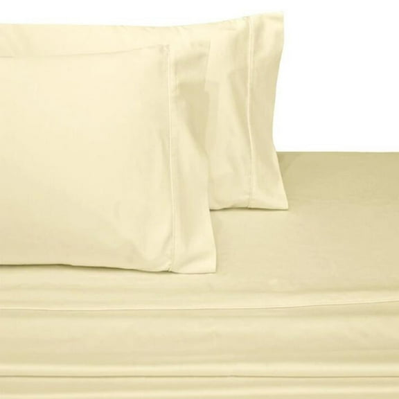 Twin XL Size 600 Thread count 100% Cotton Sheet Sets Solid (Ivory)
