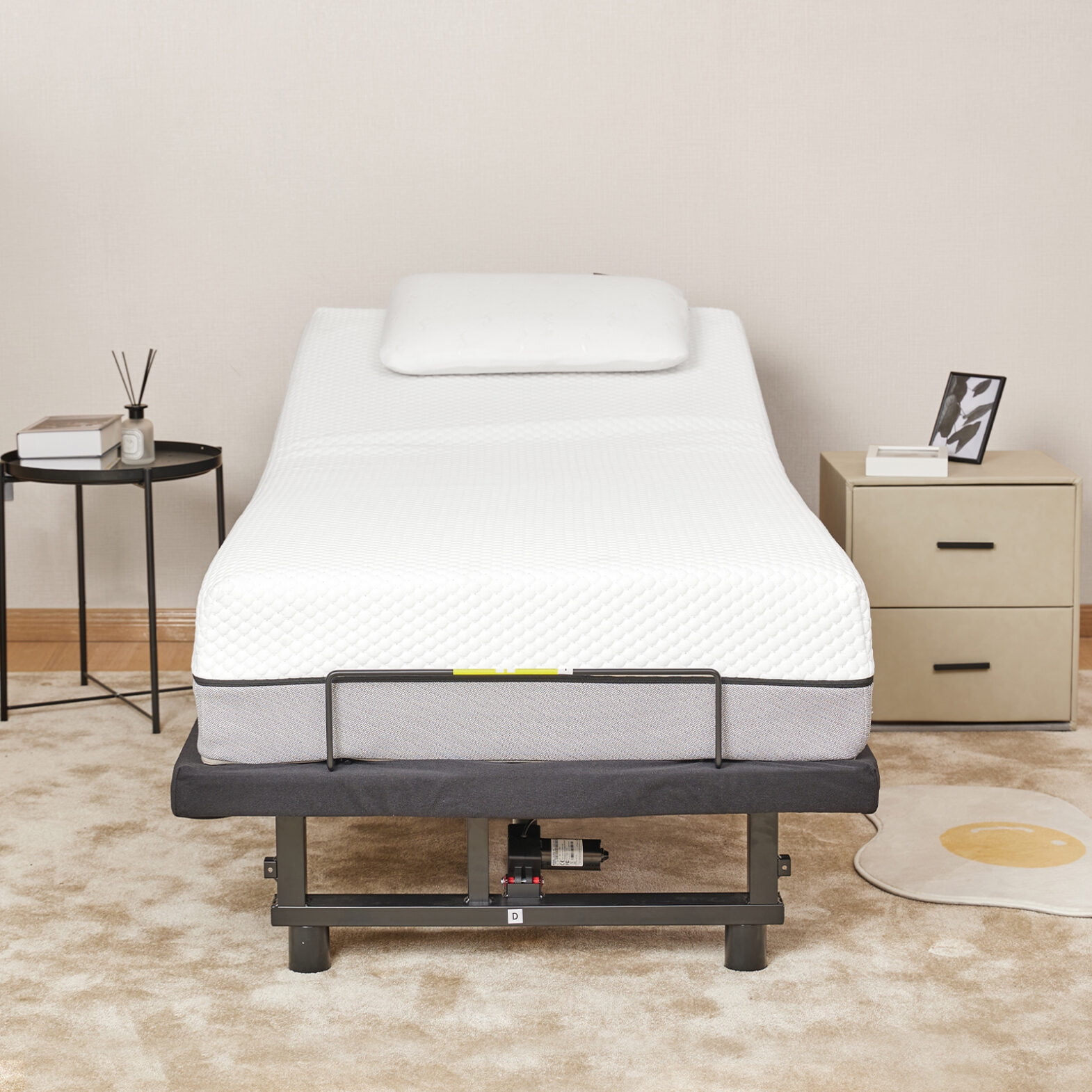 Amolife Upholstered Twin-XL Size Ergonomic Adjustable Bed Amolife Upholstered Twin-XL Size Ergonomic Adjustable Bed