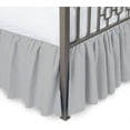 thumbnail image 1 of Twin-XL Size Bed Skirt with Split Corners - 18 Inch Drop Smooth & Soft Ruffle Bed Frame Cover (Twin-XL 39 x 80) Wrinkle & Fade Resistant, 100% Brushed Microfiber - Light Grey Solid., 1 of 4
