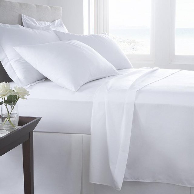 Twin XL Size Flat Sheet + 2PC Pillowcases Only 400 Thread Count 100